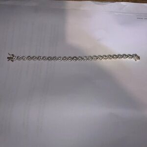 7 INCH REAL 925 STERLING SILVER TENNIS STYLE LADIES BRACELET